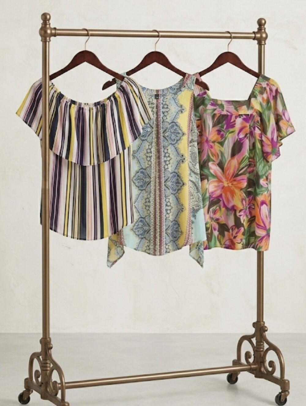 Bundle 3 Women’s Multicolor Floral & Stripe Top Collection Bundle